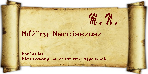 Móry Narcisszusz névjegykártya