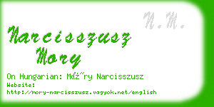 narcisszusz mory business card